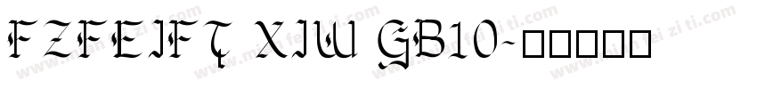 FZFEIFT XIW GB10字体转换